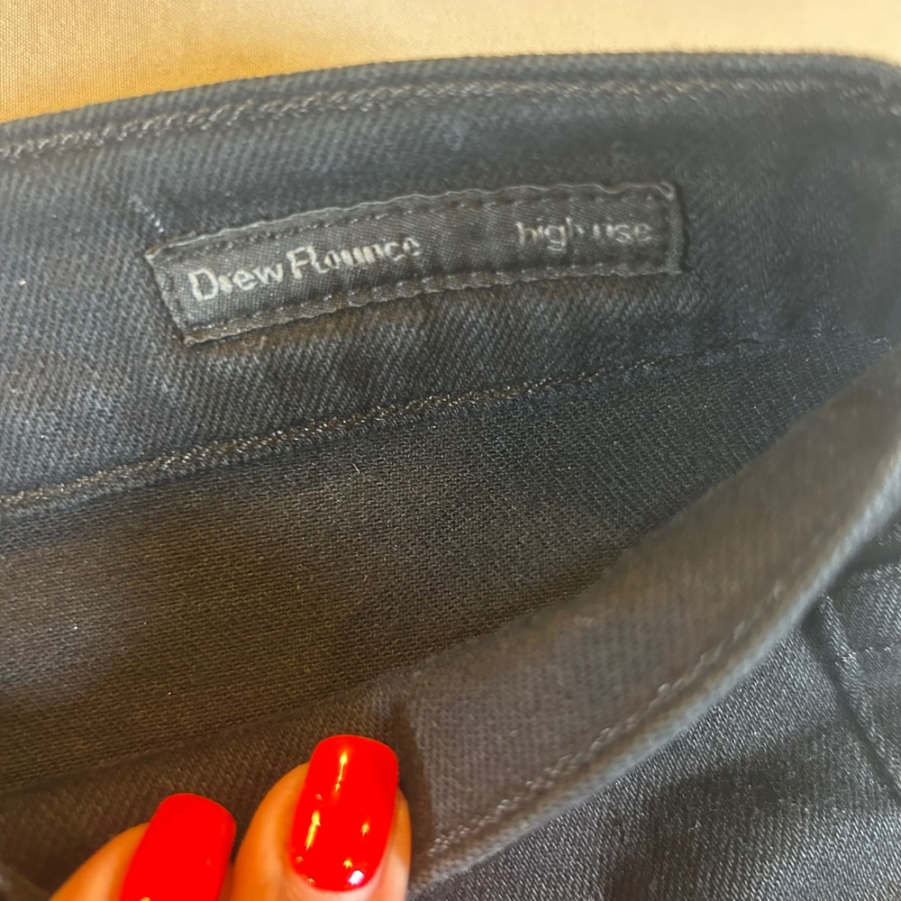 Citizens of Humanity Drew Flounce High Rise Black Flare Fringe Jeans 28 - Picture 3 of 8